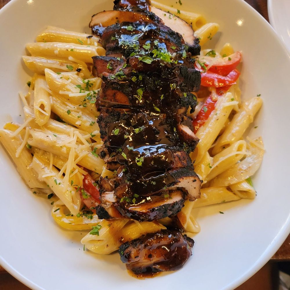 Rasta pasta with jerk chicken Rasta pasta with jerk chicken