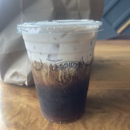 Going bananas over this! Cold brew with vanilla syrup topped with the banana cold foam! Going bananas over this! Cold brew with vanilla syrup topped with the banana cold foam!