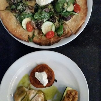 The Local Restaurant - Garden flatbread and seared snapper - Seafood Near Me - Naples, Florida