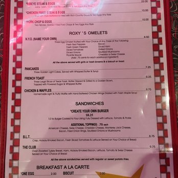Roxy's Diner - Breakfast menu - American Near Me - Marksville, Louisiana Roxy's Diner - Breakfast menu - American Near Me - Marksville, Louisiana