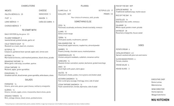 Menu photo 5 Niu Kitchen Miami, FL