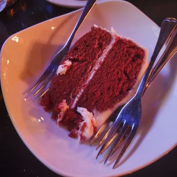Simon's - Complimentary red velvet cake for the table - Italian Near Me - Des Moines, Iowa