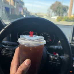 Cafe Americano iced.