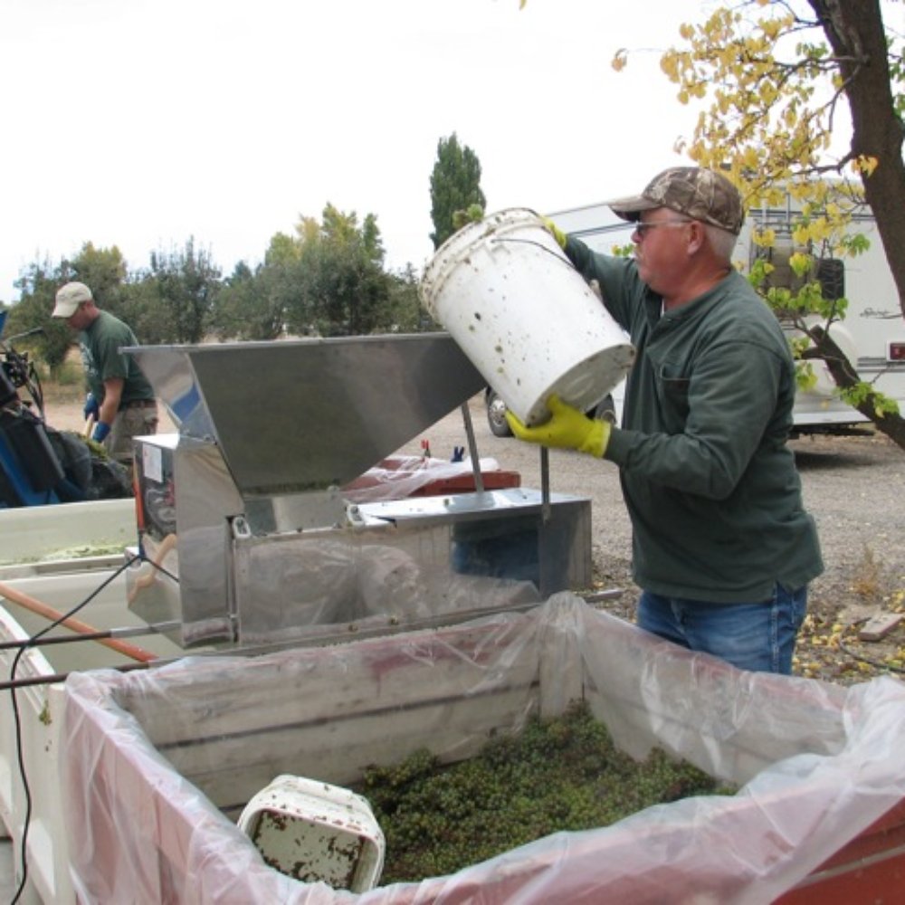 Mountain View - a man pouring wine into a bucket - Wineries Near Me - Olathe, Colorado Mountain View - a man pouring wine into a bucket - Wineries Near Me - Olathe, Colorado