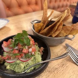 Incredible guacamole and tortilla chips