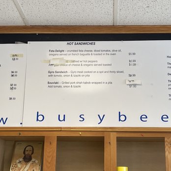Busy Bee Imported Foods - a menu on the wall - Desserts Near Me - Merrillville, Indiana Busy Bee Imported Foods - a menu on the wall - Desserts Near Me - Merrillville, Indiana