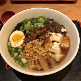 RAMEN-SAN - Mushroom Broth + Egg + Corn + Bok Choy - Ramen Near Me - Chicago, Illinois RAMEN-SAN - Mushroom Broth + Egg + Corn + Bok Choy - Ramen Near Me - Chicago, Illinois