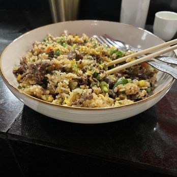 Kikyo Sushi Sake Bar - Beef Fried Rice - Sushi Bars Near Me - Bellflower, California Kikyo Sushi Sake Bar - Beef Fried Rice - Sushi Bars Near Me - Bellflower, California