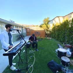 Lawn area. Halloween party live music