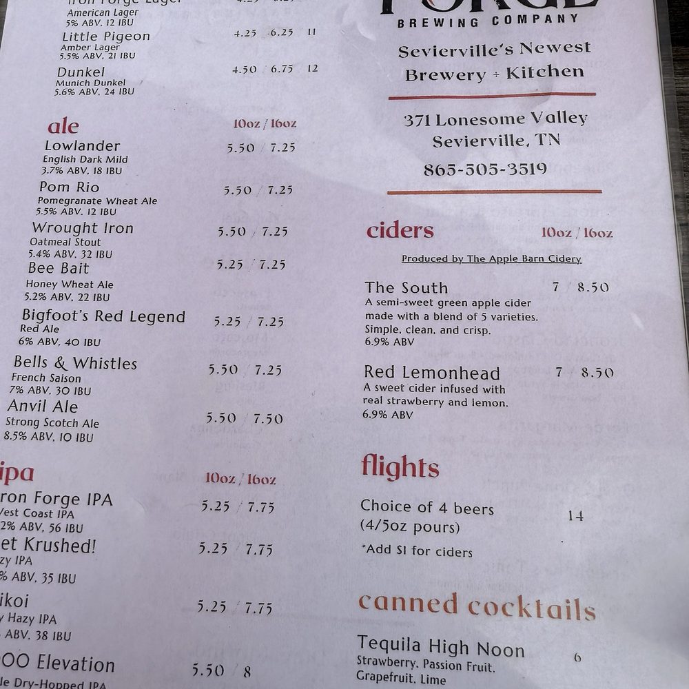 Iron Forge Brewing Co. - Breweries Near Me - Sevierville, Tennessee