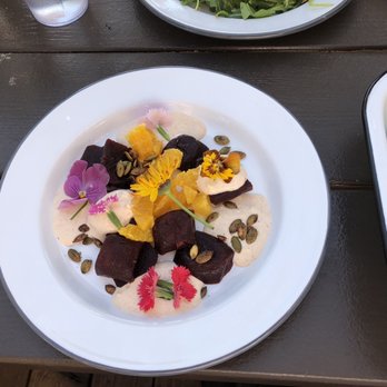 Old Possum Brewing - Baby Beets, Greek yogurt, goat cheese and Cara Cara orange. #ExceptionallyDelicious - Breweries Near Me - Santa Rosa, California