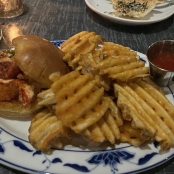 BeetleCat - Lobster Roll with Waffle Fries (normally served with potato chips) - Seafood Near Me - Atlanta, Georgia BeetleCat - Lobster Roll with Waffle Fries (normally served with potato chips) - Seafood Near Me - Atlanta, Georgia
