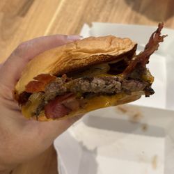 Freddy's Frozen Custard & Steakburgers - Smoky Bacon Cheddar Stack Steakburger - BEST burger they've ever put out !!!