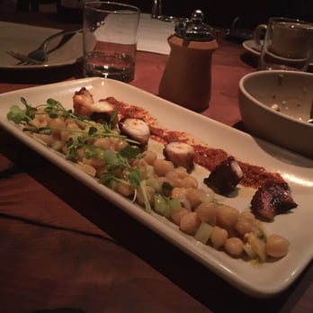 Restaurant Picco - Octopus with chickpea - so so. Wish there was more octopus and less chickpea - Italian Near Me - Larkspur, California
