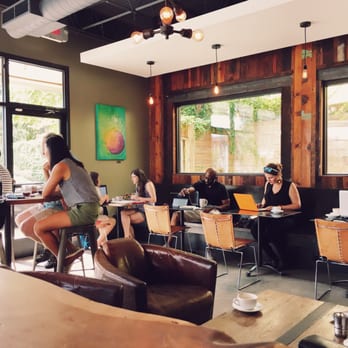 Siphon Coffee - Main seating area - lots of seats, electricity, etc. - Cafes Near Me - Houston, Texas