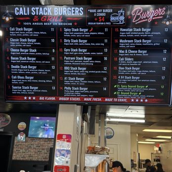 Cali Stack Burgers & Grill - Menu - Cheesesteaks Near Me - Lakeside, California