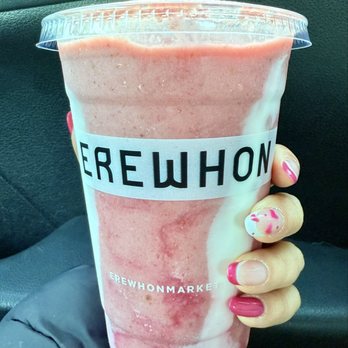 Erewhon - Hailey Bieber Strawberry Skin Glaze Smoothie - Grocery Near Me - Los Angeles, California Erewhon - Hailey Bieber Strawberry Skin Glaze Smoothie - Grocery Near Me - Los Angeles, California