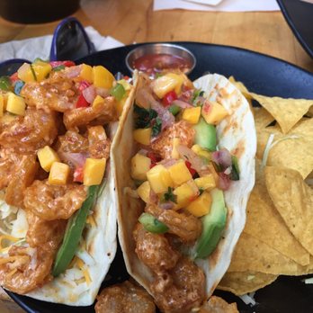 Down the Hatch Maui - Crispy Shrimp Taco in Lava Lava Sauce (sweet Thai chili, saracha and mayo) - Seafood Near Me - Lahaina, Hawaii Down the Hatch Maui - Crispy Shrimp Taco in Lava Lava Sauce (sweet Thai chili, saracha and mayo) - Seafood Near Me - Lahaina, Hawaii