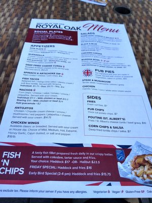 Menu photo 8 The Royal Oak Ottawa, ON Menu photo 8 The Royal Oak Ottawa, ON
