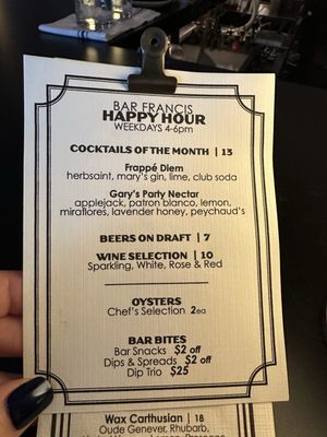 Menu photo 2 Bar Francis Brooklyn, NY