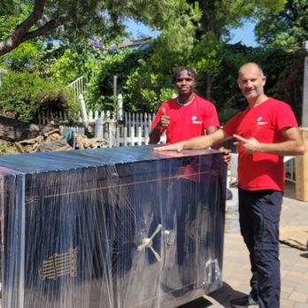 Master Movers - Master Movers handling our massive safe.  830lbs. - Movers Near Me - San Dimas, California