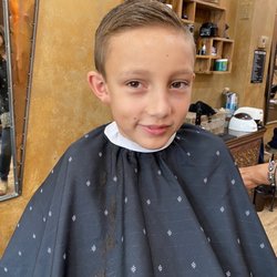 North Shore Barber Shop - My big guy after getting a fresh cut from Kay