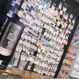 Wiener wall of fame, where customers take their pictures and post them in the waiting lobby
