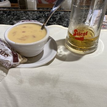 Edelweiss Restaurant - Cream of potato soup - German Near Me - Norridge, Illinois Edelweiss Restaurant - Cream of potato soup - German Near Me - Norridge, Illinois