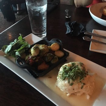 Rusty Pelican - Stuffed grouper and Roasted Brussels Sprouts & Bacon - Seafood Near Me - Tampa, Florida
