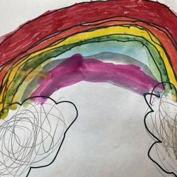 Sky Soup Art Center - Rainbows are a favorite for children to draw.