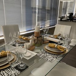 Affordable Furniture & Carpet - My pretty four piece dinette table from affordable furniture and carpet store in wicker park