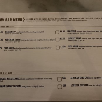 Loch Bar - Raw bar. Changes so it may not be the same when you come. - Seafood Near Me - Houston, Texas Loch Bar - Raw bar. Changes so it may not be the same when you come. - Seafood Near Me - Houston, Texas