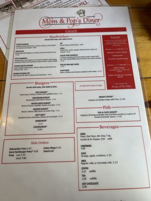 Menu photo 2 Mom & Pop's Diner Moses Lake, WA Menu photo 2 Mom & Pop's Diner Moses Lake, WA