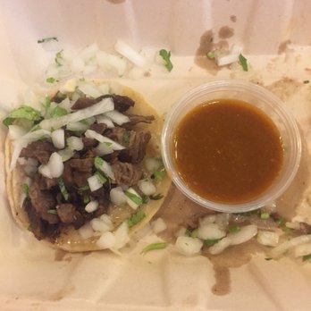 Tacos El Unico - They are almost the size of the salsa cup ...shame on them raising the price and making the tortilla smaller ..bye no more eating here - Mexican Near Me - Los Angeles, California