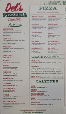 Menu photo 6 Del's Pizzeria Pismo Beach, CA Menu photo 6 Del's Pizzeria Pismo Beach, CA