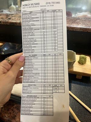 Menu photo 1 Niko Sushi Tarzana, CA Menu photo 1 Niko Sushi Tarzana, CA