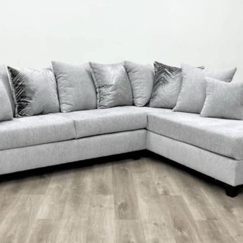 Half Off Furniture Outlet - Dove sectional - Furniture Stores Near Me - Beaumont, Texas