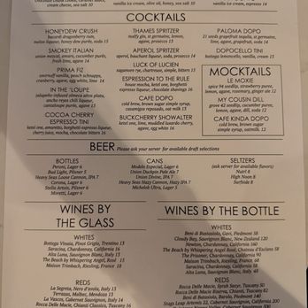 Prima Dopo - Drink and dessert menu - Italian Near Me - Baltimore, Maryland