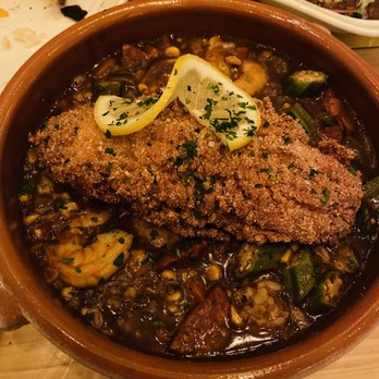 Supperland - Fried catfish over Gumbo - Southern Near Me - Charlotte, North Carolina Supperland - Fried catfish over Gumbo - Southern Near Me - Charlotte, North Carolina