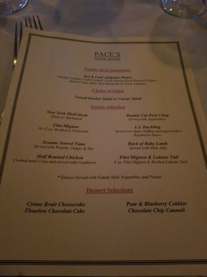 Menu photo 5 Pace's Steakhouse Hauppauge, NY