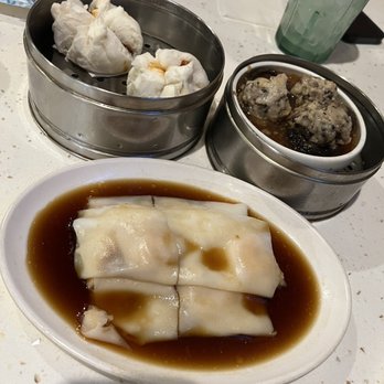 Yum Cha - Steam BBQ Pork Bun, Mushroom Mai (Shrimp & Pork), and Shrimp Rice Noodle - Dim Sum Near Me - Las Vegas, Nevada