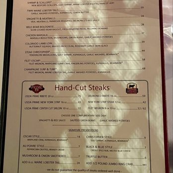 Delmonico's Steakhouse - Menu - Steakhouses Near Me - Independence, Ohio