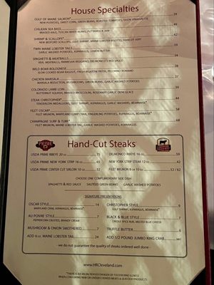 Menu photo 5 Delmonico's Steakhouse Independence, OH