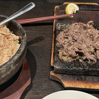 Dorinku Tokyo - Yakiniku , Japanese style bbq beef on lava plate & Ishiyaki Beef Bibimbap , beef in rice in hot stone bowl. - Sushi Bars Near Me - Edmonton, Alberta Dorinku Tokyo - Yakiniku , Japanese style bbq beef on lava plate & Ishiyaki Beef Bibimbap , beef in rice in hot stone bowl. - Sushi Bars Near Me - Edmonton, Alberta