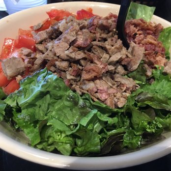 Firestone Grill - Steak salad, no onions; plain but still good. Meat is very tender! - Barbeque Near Me - Bakersfield, California Firestone Grill - Steak salad, no onions; plain but still good. Meat is very tender! - Barbeque Near Me - Bakersfield, California