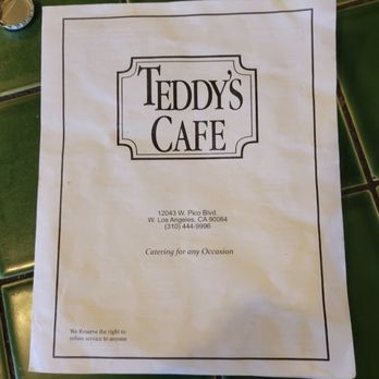 Teddy's Cafe - A very simple menu, but turn the page for awesome and reasonably priced breakfast :D ! - Diners Near Me - Los Angeles, California