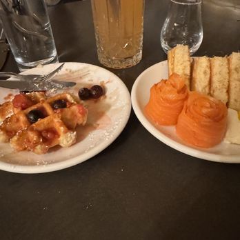 Bouzy - Liege Waffles & Salmon Plate - Wine Bars Near Me - Tampa, Florida Bouzy - Liege Waffles & Salmon Plate - Wine Bars Near Me - Tampa, Florida