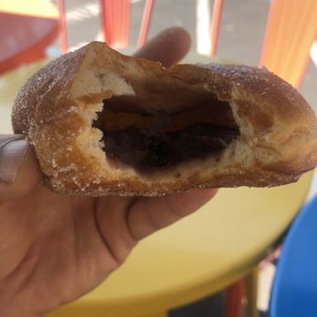 Tous Les Jours - Inside of red bean donut - Bakeries Near Me - Dublin, California