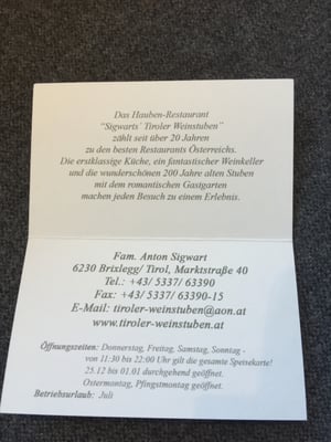 Sigwarts´ Tiroler Weinstuben by null