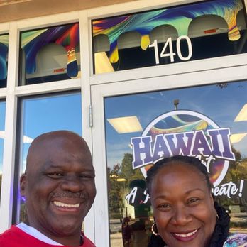 Hawaiian Fluid Art - Outside after the class. - Art Galleries Near Me - Charlotte, North Carolina